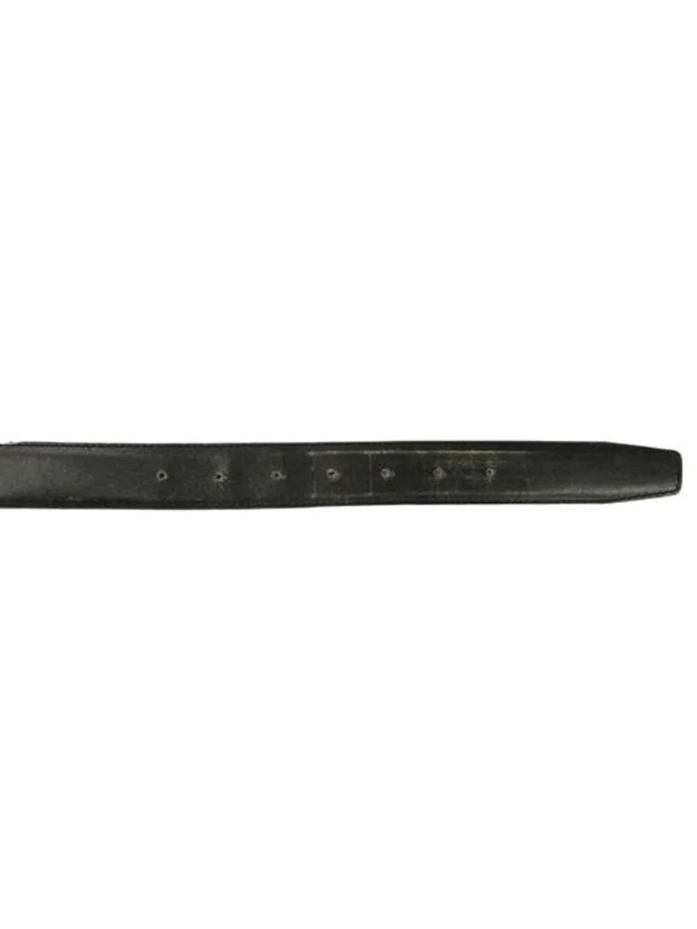 Hermes Perforated Logo Evelyne Buckle Leather Belt 90 Black Brown